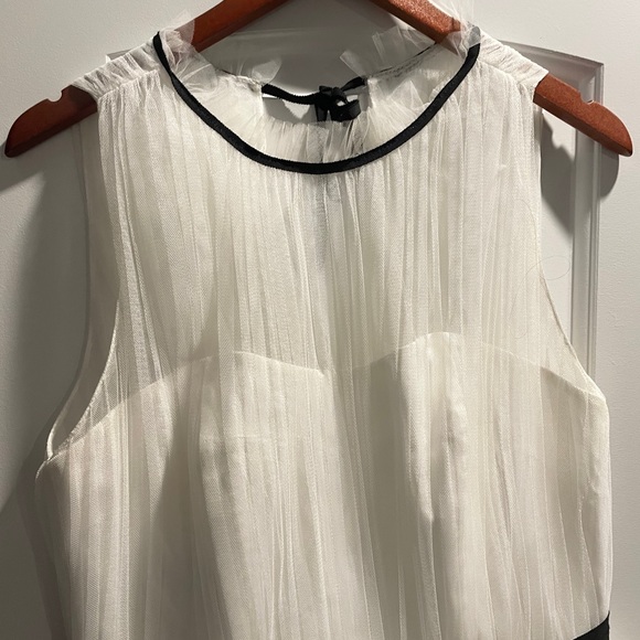 WHITE BY VERA WANG Illusion High-Neck Tiered Tulle Short Dress - Size 10! - Picture 7 of 13